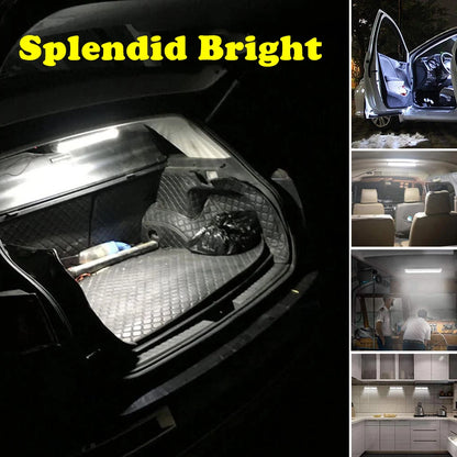 4/2PCS 12-80V 72LED Car Interior Light Strip Bar Ceiling Reading Dome Lamp For Cabinet RV Camper Trailer Motorhome Van Caravan