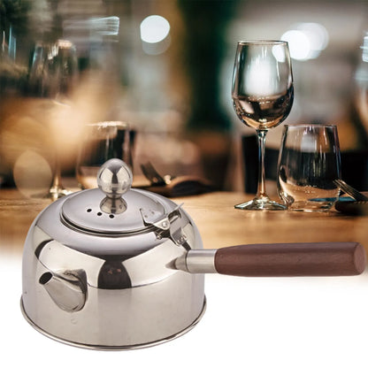 304 Stainless Steel Gongfu Tea Kettle With Induction Cooker Flat Bottom Pot Is Suitable For Brewing Hot Coffee Tea