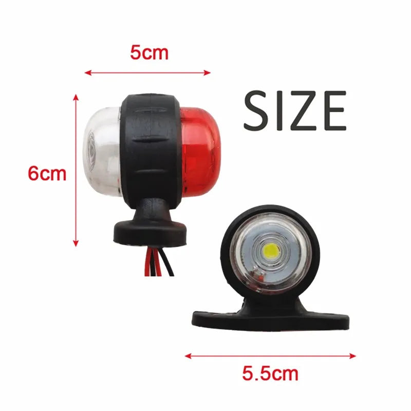 2pcs 12v-24v Truck lights Trailer lamp Tail Light truck Side Marker Indicators caravan rear Light tractor Lights Signal Lights