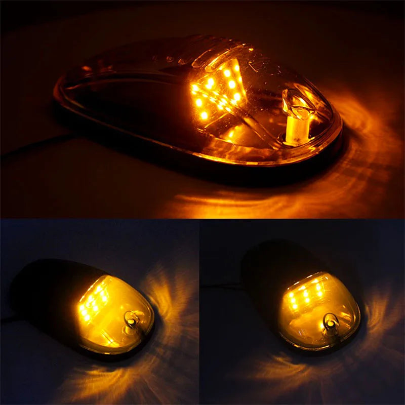 New Smoked 5 Pcs 12 LED Vehicle Car Cab Roof Running Marker Lights for Truck SUV Off Road Set Bulb Lamp Car Styling