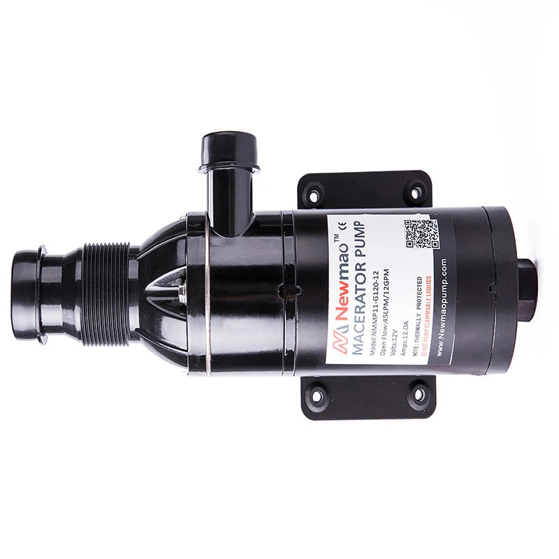 12&24V Self-Priming RV Mount Macerator Waste Water Pump Used In Yacht Boat Marine Motorhome  Trailer Camper Toilet Sewage Pump