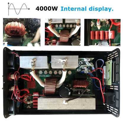 Inverter 12V 220V 2000W 3000W 4000W 5000W 24V Dc To 110V AC Pure Sine Wave Voltage Converter 12 220 Power Car Micro Inverter LCD