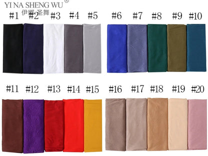 170x60cm Fashion  Jersey Hijab Scarf Long Muslim Shawl Plain Soft Turban Tie Head Wraps For Women Africa Headband