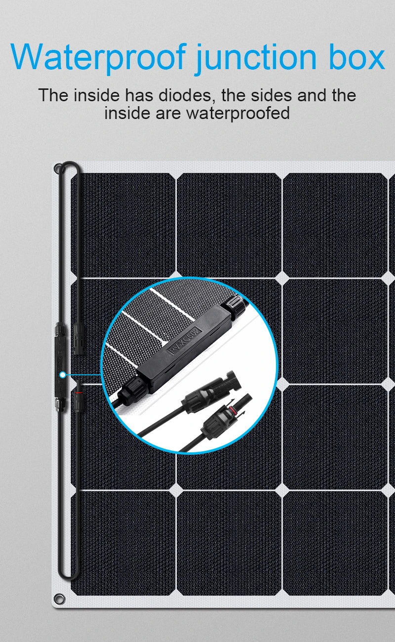 20W - 200W High efficiency SUNPOWER ETFE flexible solar panel  Professional automotive rv yacht solar panels Support for custom