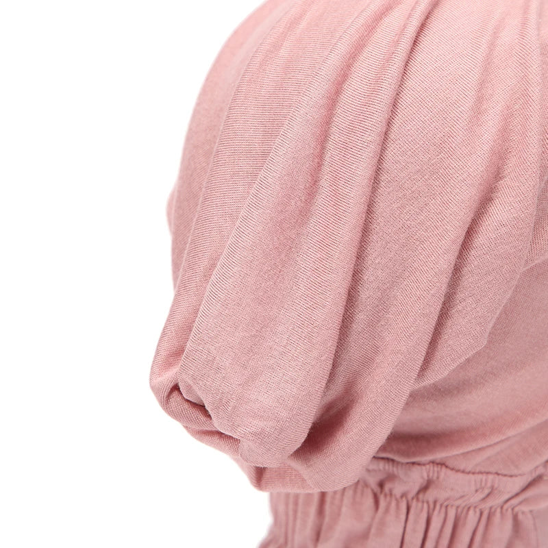 Musilim Women Fashion Elastic Basic Tube Hat Modal Cotton Under Scarf Cap Islamic Inner Cap Easy to Wear Sports Hijab