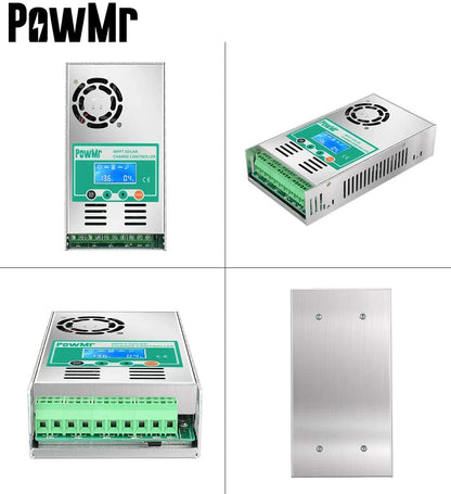 PowMr MPPT 60A Solar Charge Controller Discharge Backlight 12V 24V 36V 48V Auto for Vented Sealed Gel Nicd Li Solar Cells Panel