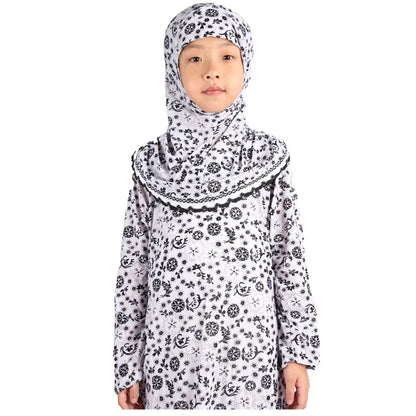 Islamic Clothing Girls Abaya for Children Child Hijab Muslim Prayer Dress for Kids Kaftans Ropa Arabe Mujer Ramadan Robe Dubai