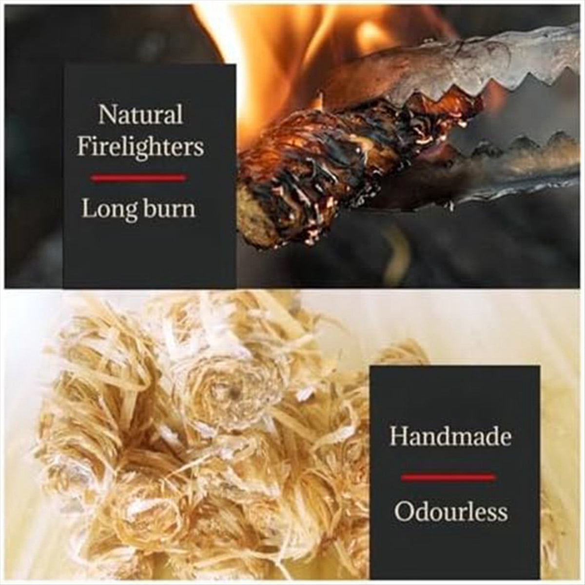 Natural Firelighters for Wood Burners, Fire Lighters, Firelighter for Stove, Bbq Cooking,Natural Wood