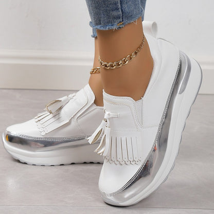 Women's Fashion Tassel Muffin Platform Casual Shoes