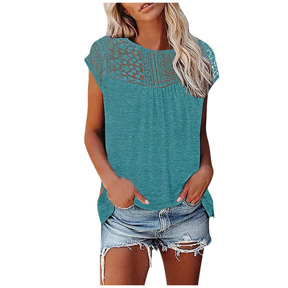 Women's Lace Short-sleeved Top