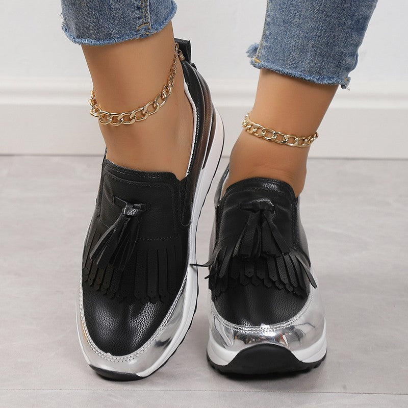 Women's Fashion Tassel Muffin Platform Casual Shoes