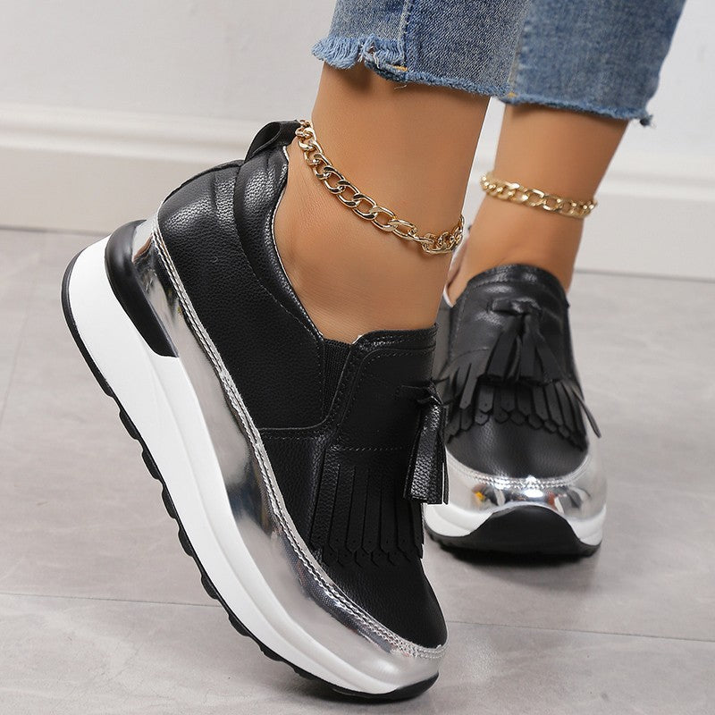 Women's Fashion Tassel Muffin Platform Casual Shoes