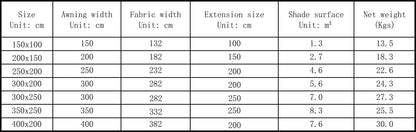 Popular 12V DC full cassette camper van awnings