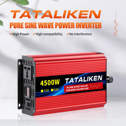 pure sine wave inverter 12V to 220V 1600W 2500W 3500W 4500W DC to AC voltage converter 12 220 mini-car power supply