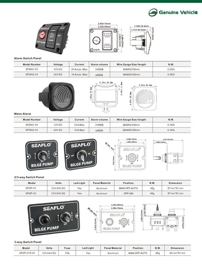 Caravan Accessories 12-24V Van Mechanical Seal Electric Diaphragm Sink Water Pump RV Camper Toilet Shower