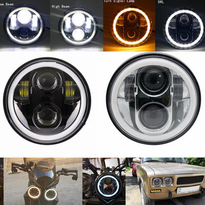 5.75" inch Led motorcycle headlight projector Lens Faro Moto For Led 5 3/4 Headlight Round Headlamp motorcycle