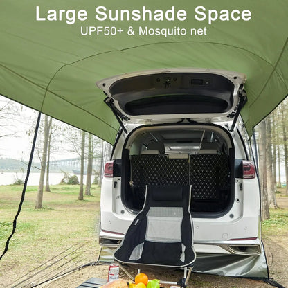 Mosquito Net, Portable SUV Tent Tailgate Shade Car Canopy for Outdoor Camping Car Travel