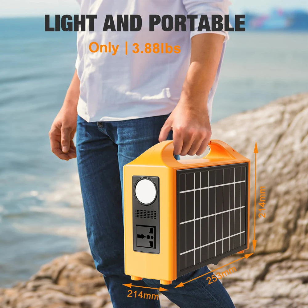 100W Portable Power Station 110V 220V Solar Generator UPS Mobile Power Station Power Bank 24000mAh With Solar Panel For Camping