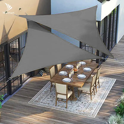 Triangle 2/3/3.6/5M Canopy with Fastening Ropes Premium Weatherproof Breathable Sun Shelter Sun Shade Sails Cloth Outdoor Awning