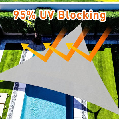 Waterproof Triangle Sun Shade Sail Canopy 98%UV Block Sun Shelters For Outdoor Facility&Activities Backyard Awning Camping Tents