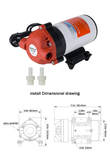 SEAFLO 36 Series Diaphragm Pump Cleaning Water Pump Car Washing Pump 220V High-Pressure pump