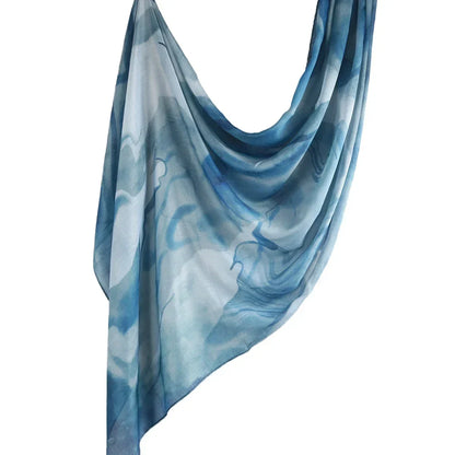 Newest Printed Modal Cotton Hijab Scarf Muslim Premium Ombre Tie Dye Watercolour Marble Print Shawl Hijab Scarf