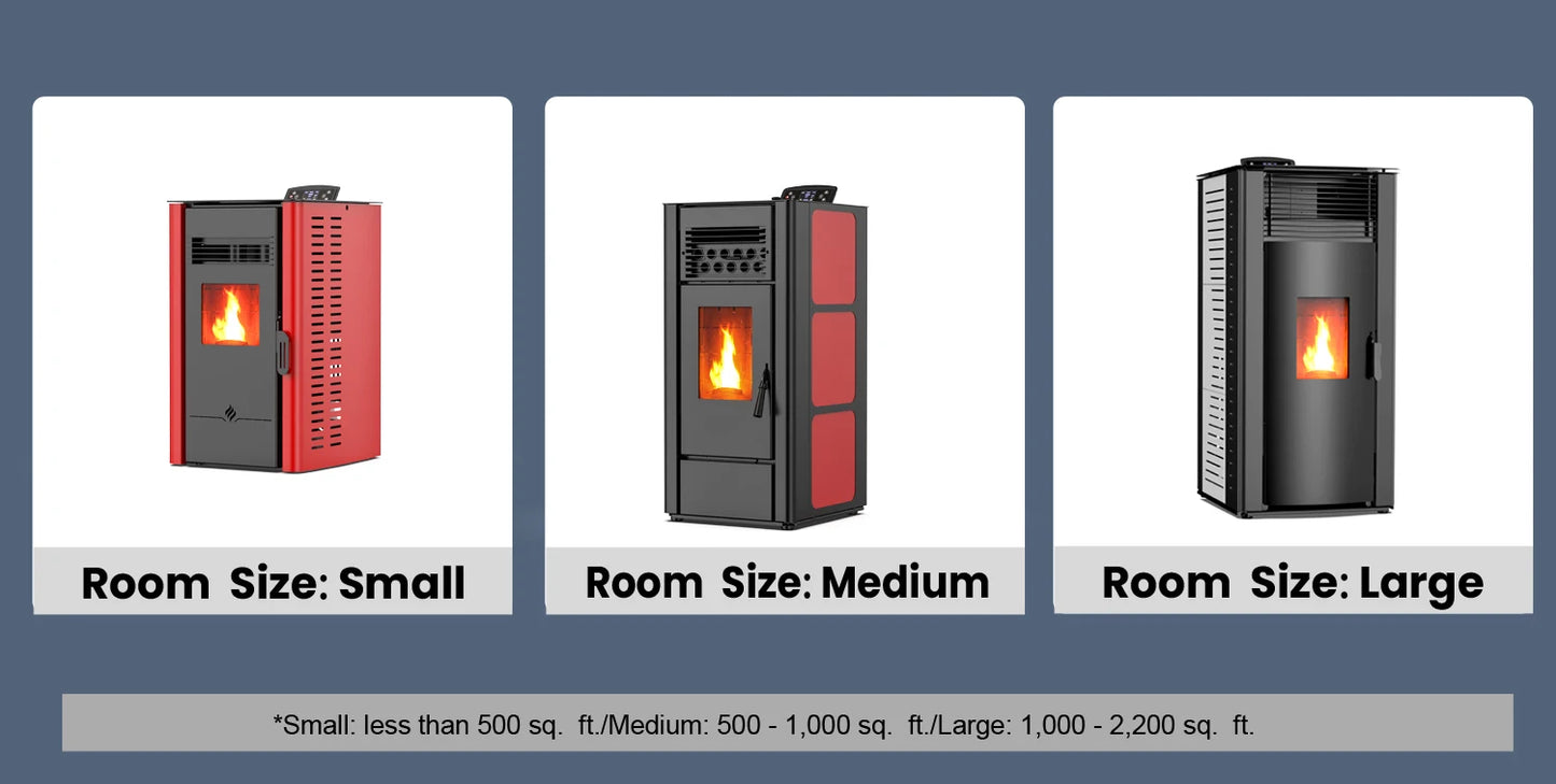 2024 New Product modern style  Non-electric  Outdoor/Indoor pellet stove slim width wood pellet stove heater for sale