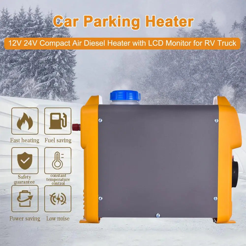 Auxiliary Air Parking Heater 8KW/2KW Remote Control Air Heating Diesel Car Heater With LCD Display For Camper Van Trucks Boats