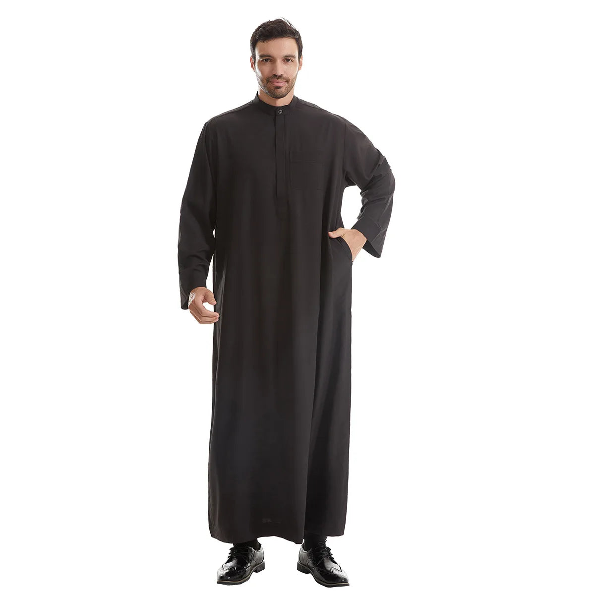 Muslim Abaya Prayer Kaftan Men Kimono Dishdasha Turkey Arabic Djellaba Islam Jubba Thobe Morocco Pocket Robe Ramadan Eid Abayas