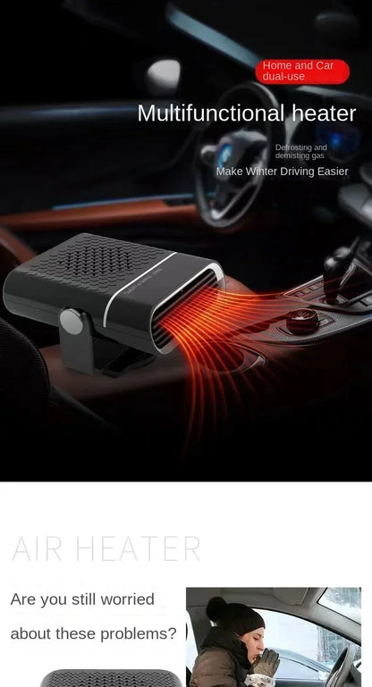 Car Heater Winter Fast Heating Electric Heated Fan Windshield Defogging Heating Implement Car Anti-Fog Heater SUV Travel Camper