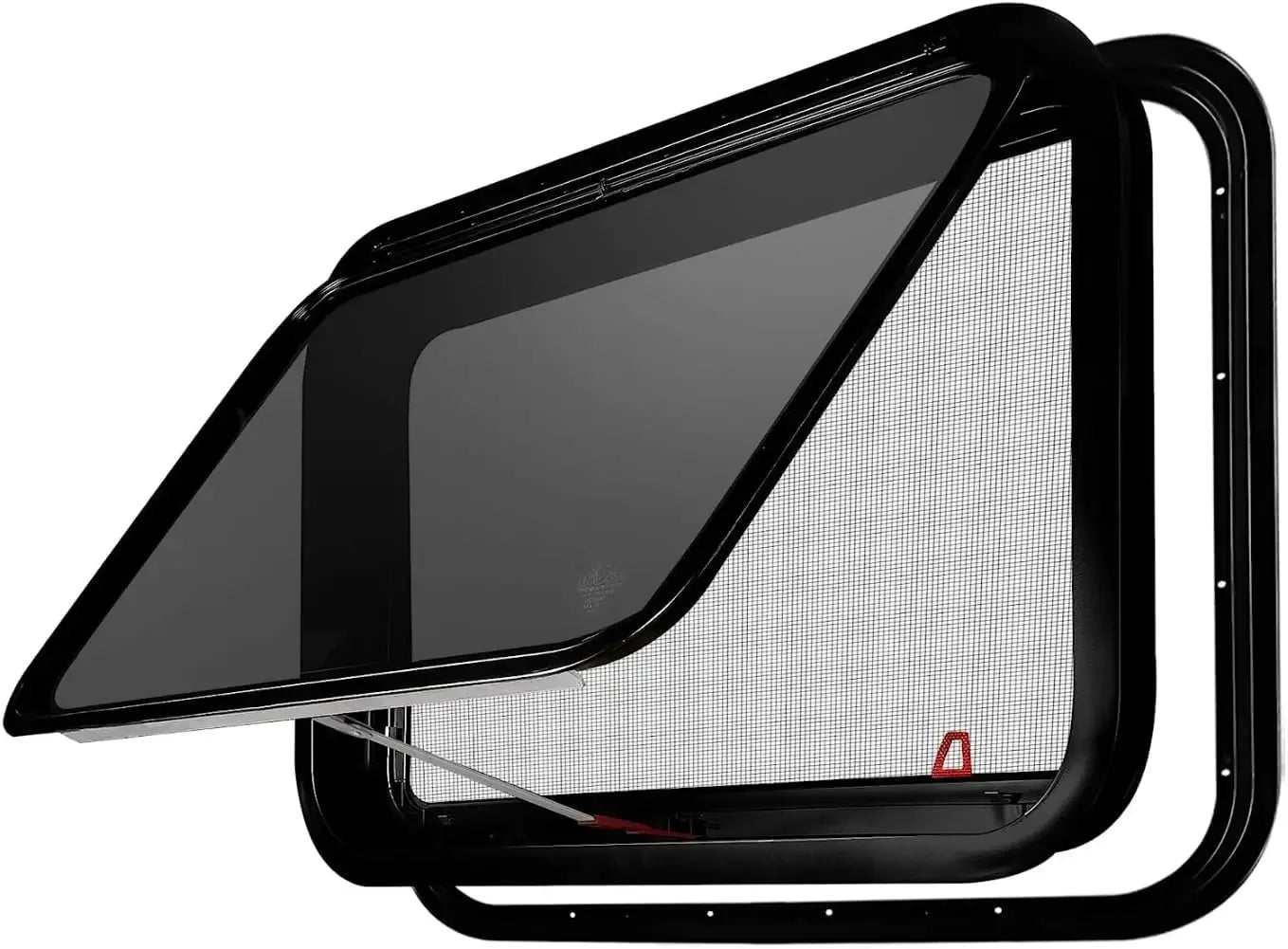 Window 36" x 22" for 1-3/4" Teardrop Trailer Wall with Trim Kit and Screen, Cargo Camper ReplacementOut EXIT Windows with S