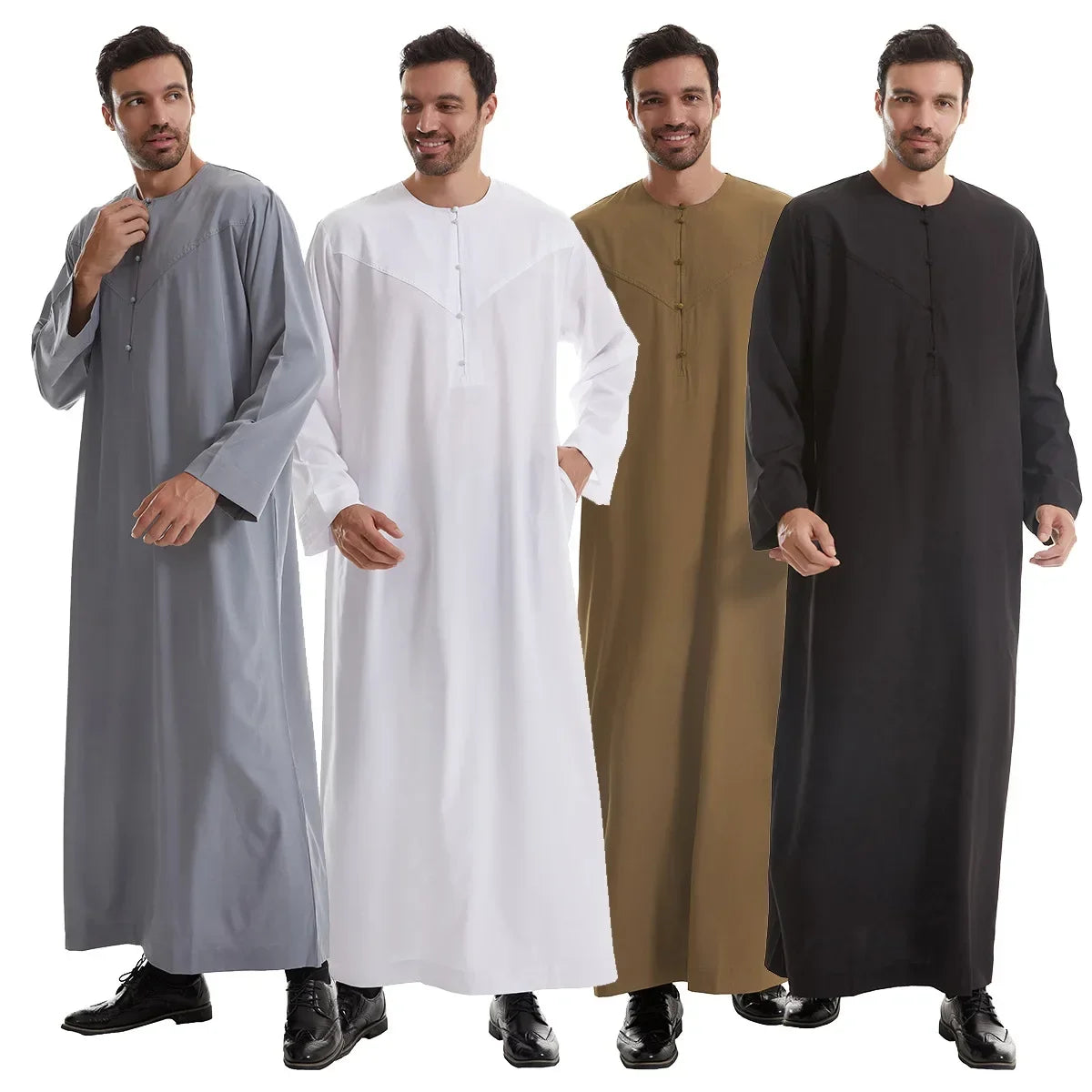 Men Robe Muslim Abaya Dishdasha Modest Djellaba Islamic Dubai Saudi Abayas Prayer Kaftan Eid Ramadan Morocco Jubba Thobe