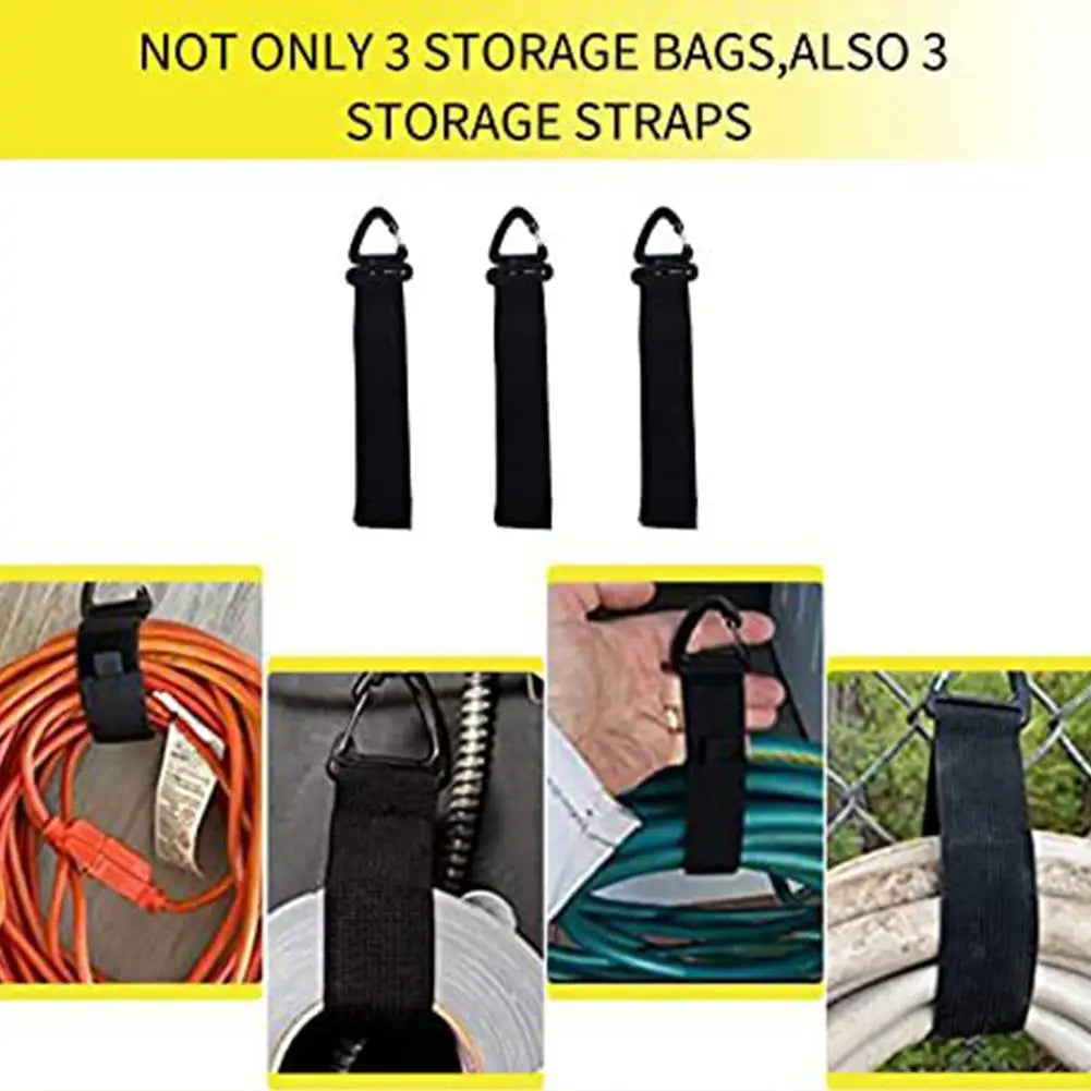 RV Hose Storage Bag with Straps Waterproof RV Accessories for Sewer Hoses/Fresh Water Hoses/Electrical Cords/Camper Tools