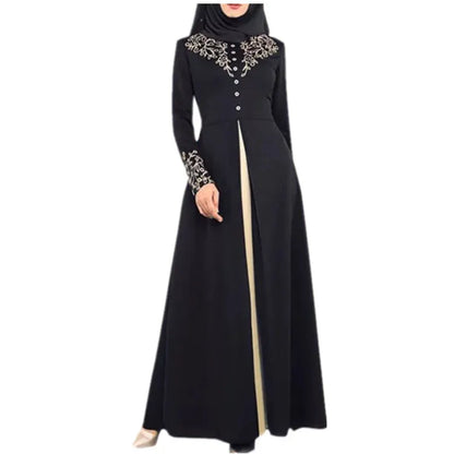 Muslim Dress Womens  Fashion Abaya Dubai  Appliques  Turkey   Women Elegant Long