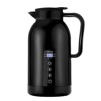 Car Home Electric kettle 1300ML Open Water Cup 12V/24V Temperature-controlled LCD Display 304 Stainless Steel  Travel Coffee