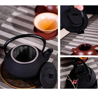 Cast Iron Tea Teapot Japanese Tea Kettle Chinese Teapots for Boiling Water Ceremony Accessory Kitchen Teaware Set Charcoal Stove