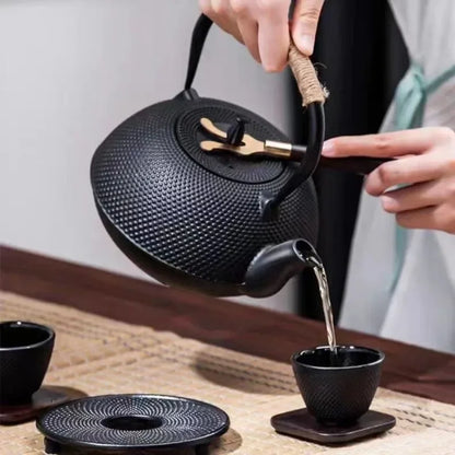 Cast Iron Tea Teapot Japanese Tea Kettle Chinese Teapots for Boiling Water Ceremony Accessory Kitchen Teaware Set Charcoal Stove