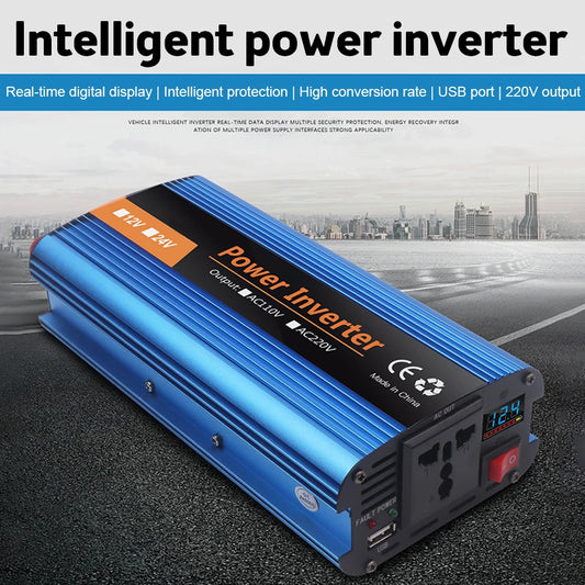 6000W Pure Sine Wave Inverter Car Solar Inverter 12V/24V 220V Sine Wave Voltage Converter Adapter инвертор 12v 220v чистый sinus