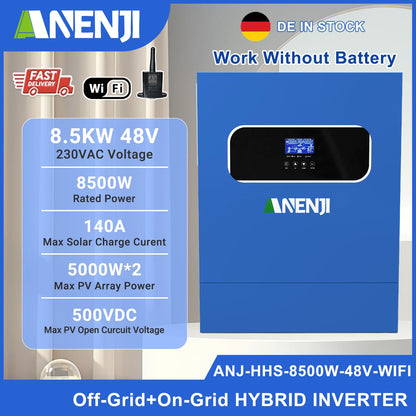 11KW 48V Solar Inverter Hybrid Off Grid 230V Pure Sine Wave MPPT  PV 500V 120A Solar Charge Power Home Inverter