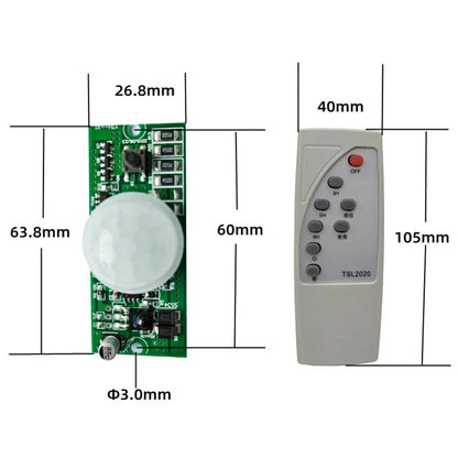 3.2V 3.7V Remote Control PIR Solar Integrated Street Lamp Sensor Circuit Board Solar Induction Mode Controller