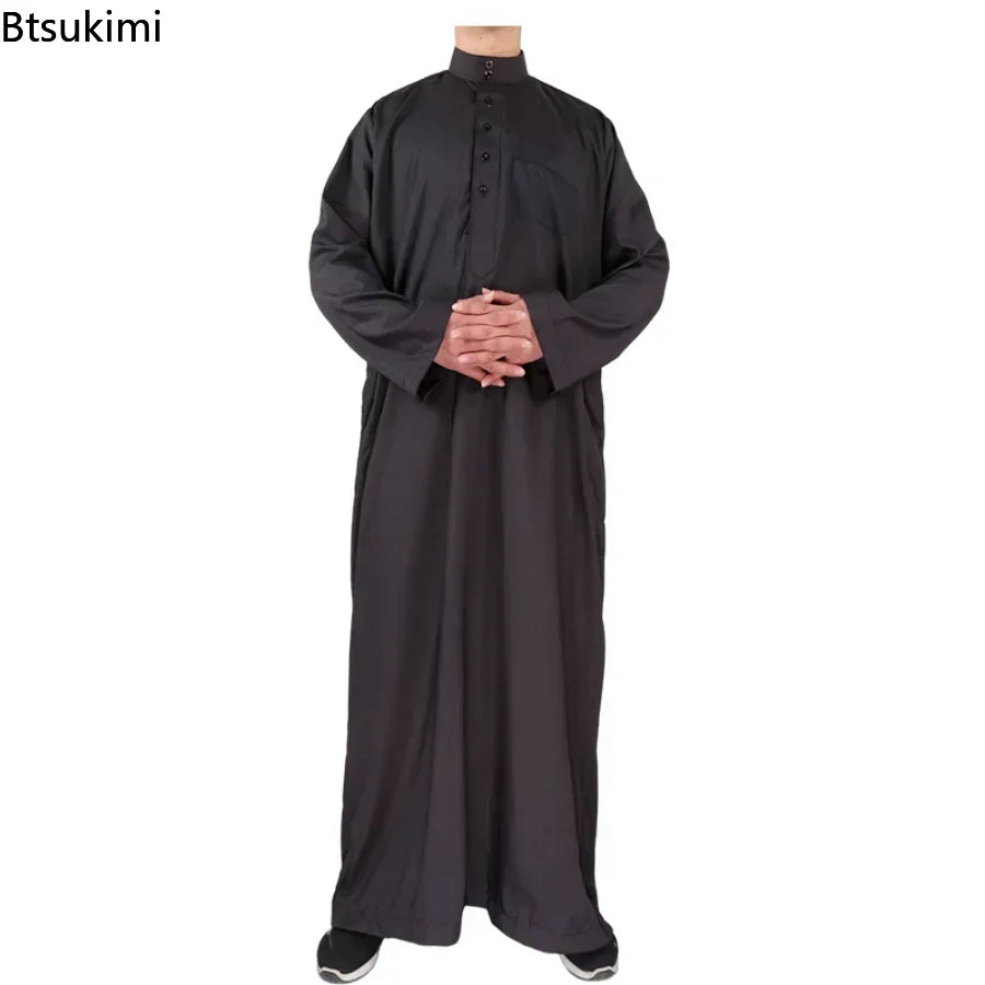 Muslim Fashion Men Robe Kaftan Abaya Pakistan Jubba Men Bonnet Homme Musulman Arabic Islamic Clothing New Qamis Homme Musulman