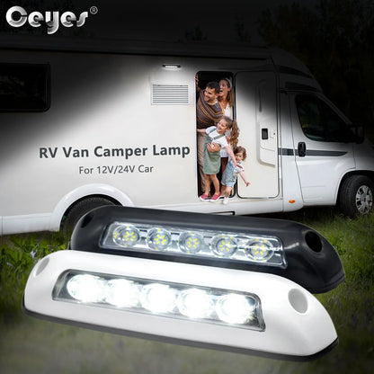 Caravan Modified Lights 12V 24V Motorhome RV sunshade LED outdoor light Porch Awning Trailer Roof Lamp waterproof Reading light