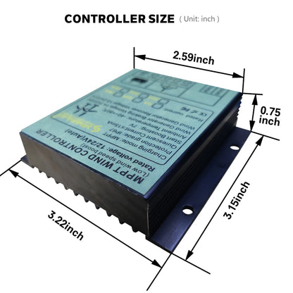 2000W 10A 20A 30A 40A 12V 24V Auto 48V MPPT Wind Charge Controller For Wind Turbine Generator Water Proof IP68 For Home Use