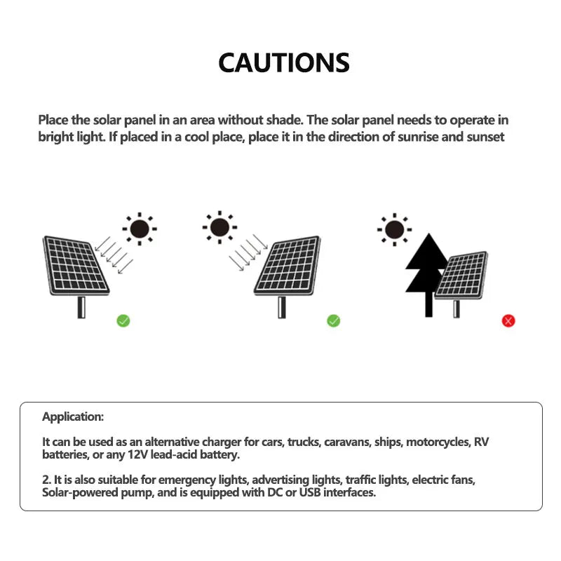 300W Solar Panel 12V Portable Solar Cell Outdoor Rechargeable Solar Kit Household Solar Generator Solar Charger RV Power Supply