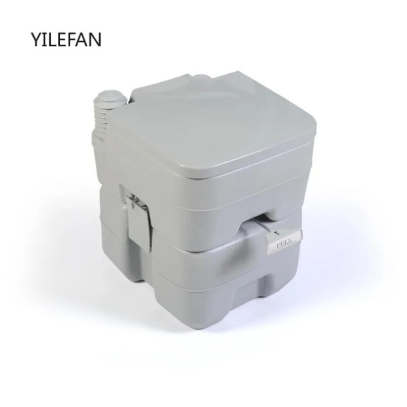 Portable Toilet 3.96 Gallon Travel RV Potty with T-type Water Outlets Anti-Leak Handle Water Pump Rotating Spout for Camping