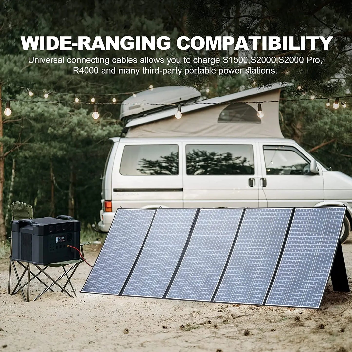 ALLPOWERS 400W / 200W / 140W / 100W / 60W Solar Charger，Portable Waterproof Foldable Solar Panel for Camping RV Garden Roof