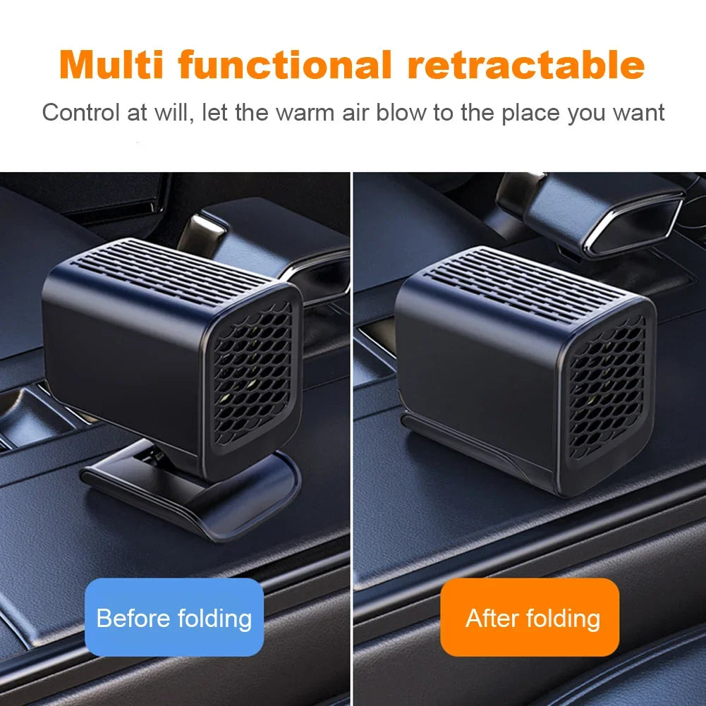 Car Heater 12/24V Portable Car Heating Fan 2 in 1 Cooling Heating Auto Windshield Window Defroster Car Anti-Fog Heater Demister