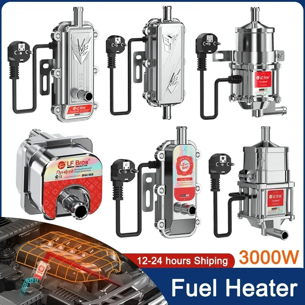 3000W 220V Car Engine Heater Diesel Auto Engine Antifreeze Preheater Truck Coolant Heater Parking Heater Car Heating Accessories