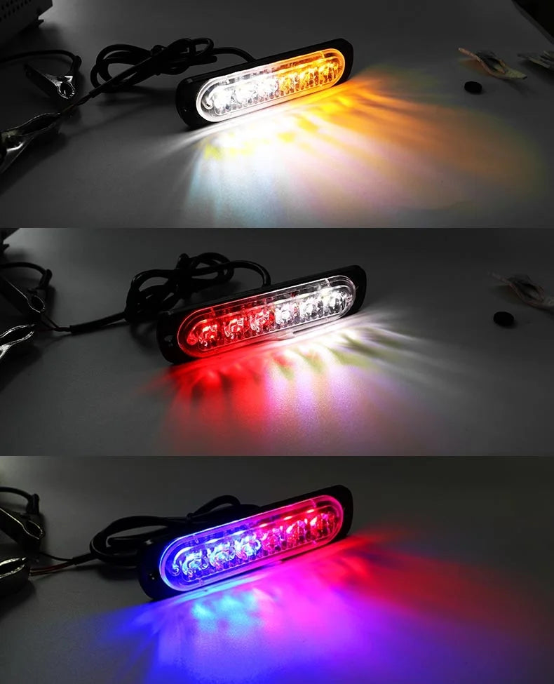 Flashing Grille Emergency 6LED Warn Police Lights For Car TRUCK Strobe Led Light 12V 24V