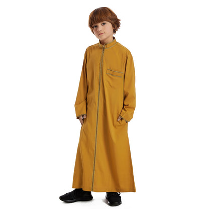 Eid Ramadan Muslim Kids Boys Jubba Thobe Dubai Turkey Abaya Djellaba Dishdasha Saudi Arabic Robe Islamic Clothing Children Dress